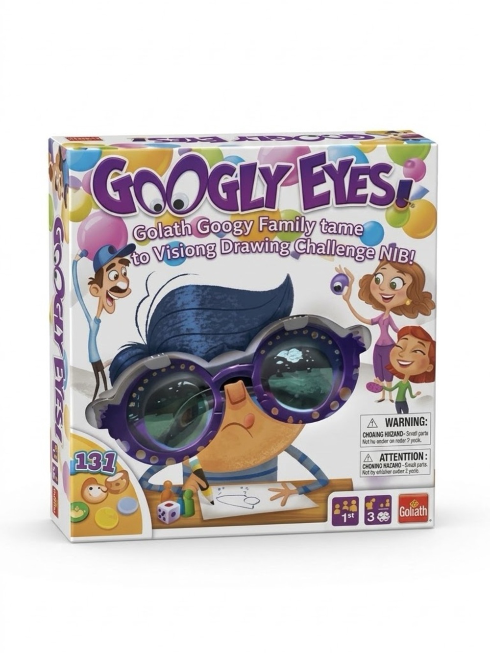 Goliath Googly Eyes Family Board Game Vision Altering Drawing Challenge NIB